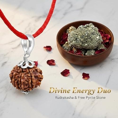 Arihant Gems & Jewels ® 7 Mukhi Rudraksha Pendant in 925 Silver | Original & Certified Seven Face Rudraksha Locket for Wealth, Prosperity & Good Luck | Nepali Bead Spiritual Pendant for Men & Women |  3