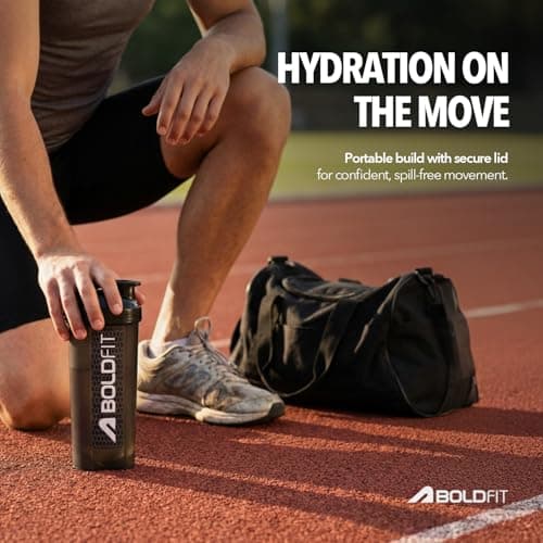 Boldfit Gym Typhoon Shaker Bottle 100% Leakproof Guarantee Sipper Bottle Ideal For Proteins, Pre-Workout And BCAAS, BPA Free Material - Black 700ml 4