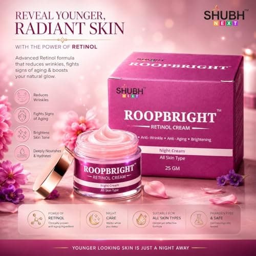 ROOPBRIGHT Retinol Night Cream for Women & Men | Anti Aging Face Cream | Reduces Fine Lines, Wrinkles & Dark Spots | Skin Repair & Hydration | Suitable for All Skin Types | 85g 2