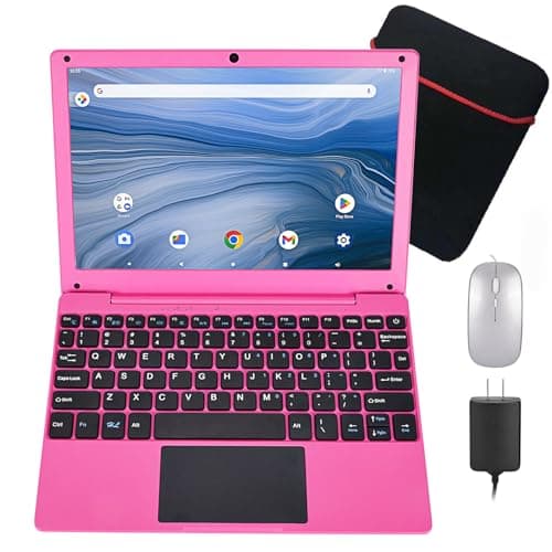 HBESTORE 10.1 Inch Laptop Quad-Core Processor with Android 12.0 Operating System, 2GB Ram 64GB Emmc, Built-in Camera, Wifi, USB Interface, Type-C Charging for Learning E