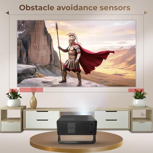 WZATCO Yuva Blaze, Android 13, Smart Home Projector 4k Ultra HD, Native 1080P Fully Automatic, 1000 ANSI Lumens, HDMI ARC, WiFi 6 & BT, Screen Mirroring, Portable Room Cinema, 270° Rotate, Black 5