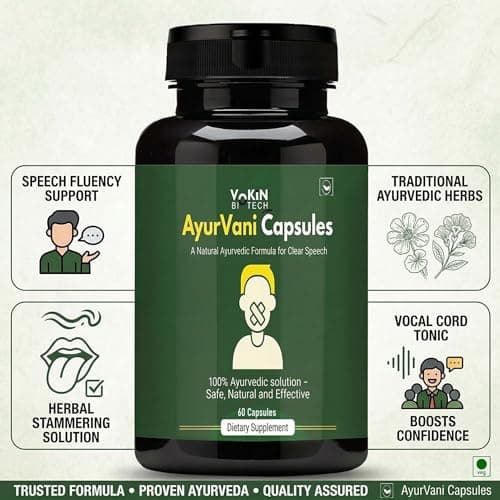 Vokin Biotech AyurVani Capsules | Ayurvedic Herbal Supplement with Brahmi, Shankhpushpi, Bhringraj & Shatavari | Botanical Formula for Cognitive Support & Overall Wellness | 60 Veg Capsules 6