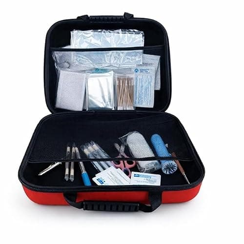 First Aid Bag – Hard Shell Medical Kit Storage Bag For Home Travel Camping Hiking or Car, Water Resistant & Zipper Closer Portable Medicine, Bandages and Emergency Supply organizer Case (Big) 5