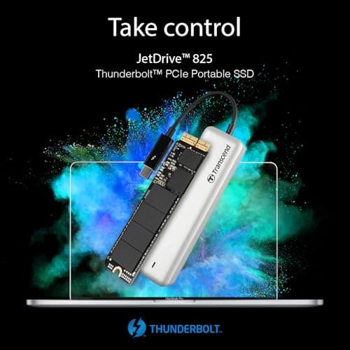 Transcend 960GB Internal SSD for MacBook, JetDrive 825, Thunderbolt 10 Gb/s, AHCI PCIe Gen3 x2, 5 Yrs. Warranty 3