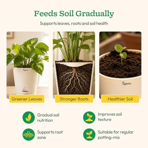 Ugaoo Organic Vermicompost for Plants 5 Kg | Pure Earthworm Compost Manure Rich in NPK & Micronutrients | Natural Plant Food for Indoor, Outdoor Flowering & Home Garden | Sterilized and Odour-Free 3