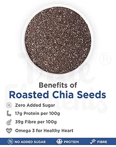 True Elements Roasted Chia Seeds 125g – Superfood for Weight Loss & Digestion | High in Fiber, Omega-3 & Antioxidants 3