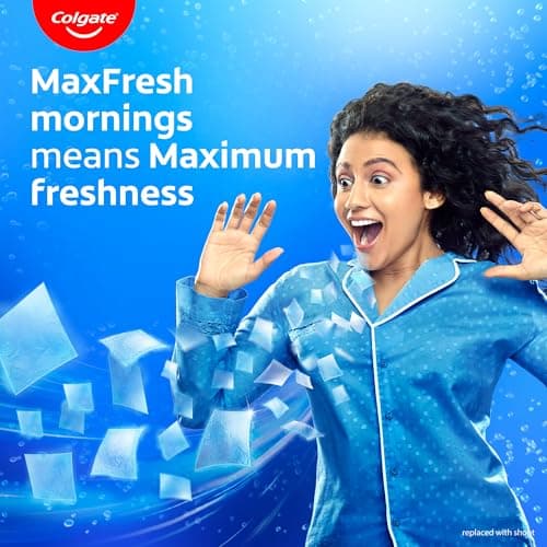 Colgate MaxFresh Breath Freshner Oral Care Toothpaste, 300g Saver Pack (150g x 2), Peppermint Ice, Blue Gel Paste with Menthol & Cooling crystals for bad breath control 3