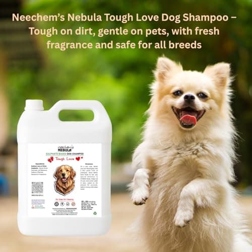 Neechem's Nebula Sulphate Based Dog Shampoo 5L | Deep Dirt Cleaning & Gentle Care for All Breeds | Free 250ml Conditioner Included 5