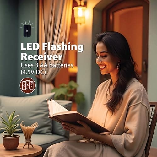 Havells Tango Wireless Digital Doorbell (White & Black), 25 Chime Melodies, 3 Volume Levels, 100m 433.92MHz Open Air Receiver and Transmitter Range,Loved by Users for LED Stylish and Superb Longevity 4