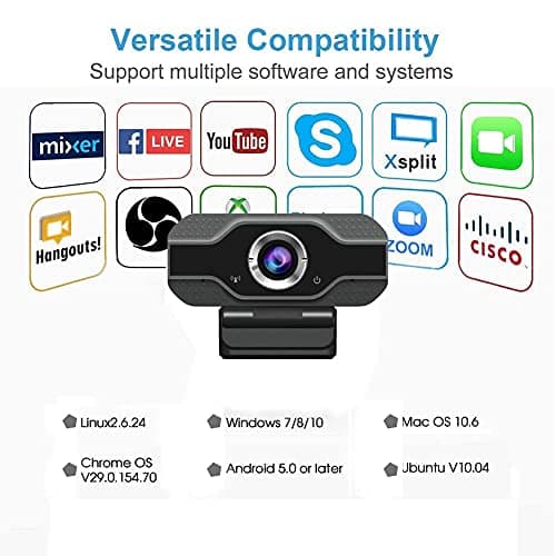 KZLYNN 1080P Ultra HD Webcam, Microphone; Laptop Desktop PC Video Webcam, Widescreen for Video Streaming, Conference, Gaming, Online Classes 3