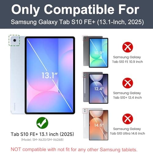 Magic Keyboard Case for Samsung Galaxy Tab S10 FE + Plus 13.1 Inch Keyboard, Black 2