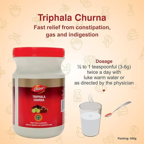 Dabur Triphala Churna Ayurvedic Remedy for Gastro Intestinal Health - 500 g 5