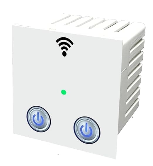 Smarteefi 2 Port 16A WiFi Smart Switch (Each Port with 16A Capability) for Heavy Appliance (AC, Geyser, Motor) Schedules, Countdown, Compatible with Alexa & Google Home, 2 Year Warranty (2 Port - 16A)