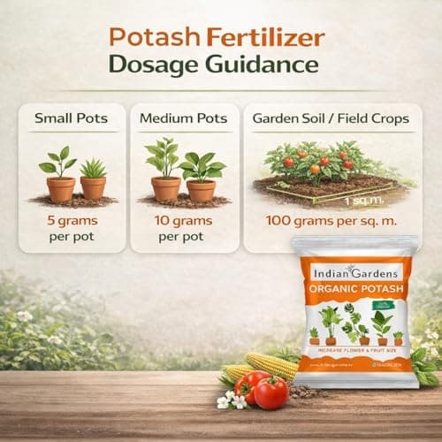 Indian Gardens - Organic Bio Potash (900 Grams) Fertilizer | Plant Nutrient Supplement | Slow Release Granules For Plants and Home Garden 5