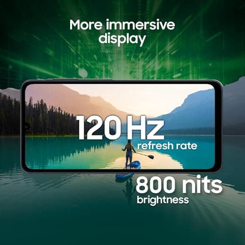 Samsung Galaxy A07 5G Smartphone (Black, 6GB RAM, 128GB Storage) | 120Hz Refresh Rate | Massive 6000mAh Battery | 50MP True Dual Camera | 6 Gen OS Upgrades | Knox Vault 5