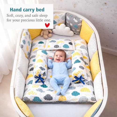 Infantbond Designer Mattress with Net | Baby Sleeping Bag | Carry Bed (0-6 Months) (Grey) 3