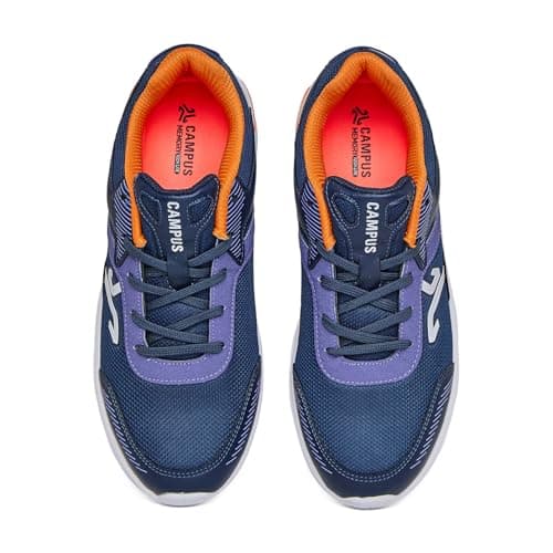 Campus Men's FEROX Navy/Bleached Denim Running Shoes - 6UK/India 1 Pair 4
