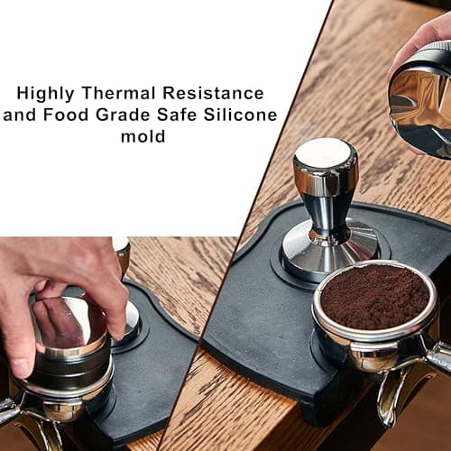 MoldBerry Silicone Coffee Tamper Mat for Espresso Machine | Non-Slip Tamping Mat with Portafilter Holder | Heat Resistant Barista Tamping Pad for Home, Café & Coffee Bar | Pack 1 4