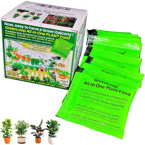 GREENLOOP-All In One Plant Food, For all House Plants, Complete,10 Sachets