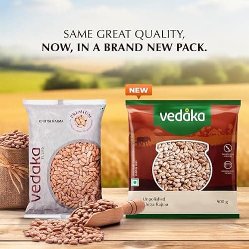 Amazon Brand - Vedaka Unpolished Chitra Rajma | 500 G | Premium Chitra Rajma 2