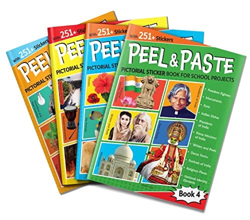 Peel & Paste - Pictorial Sticker Book For School Projects - Book 4 5