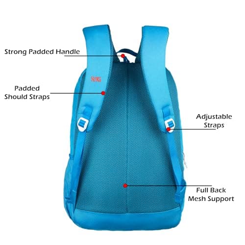 Wildcraft Laptop Backpack Wiki 45L College | School | Travel Bag Durable | Water-Resistant | Lightweight & Stylish Bag (Shades 4.0 Blue) 5