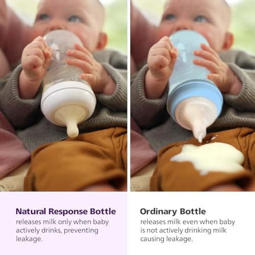 Philips Avent Natural Response Baby Feeding Bottle - 260Ml Baby Milk Bottle Pack of 2 | Bpa Free for Babies 1 Month+ Teat | (Model SCY903/02) 5