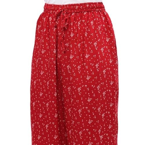 Rangriti Women's Red Viscose Blend Printed Festive Co-ord Set_32 3