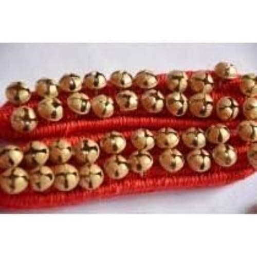 UAPAN MetalCraft Ghungroo Red Pad 2 Line, Ghungru 2 Line Red Pad, Red Pad Ghungroo 2 Line 3