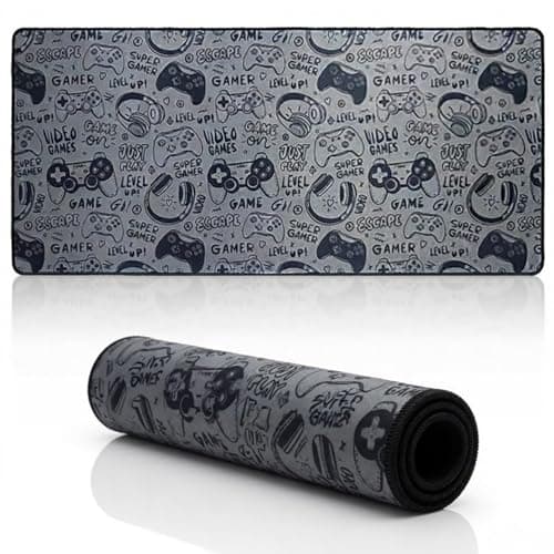 BYTNXUS Desk Mat Large XXXL | Computer Desk Mat | Extended Mouse Pad | XXL Mousepad | Gaming Mousepad XXL | Big Mouse Pad | Size - (900x400mm) | Colour - Grey