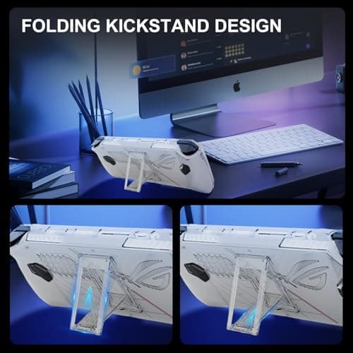 CoolShef Case for Rog Ally – Durable PC Transparent Anti-Scratch Cover with Folding Kickstand, Compatible with ASUS ROG Ally (Not Included Rog Ally) 5