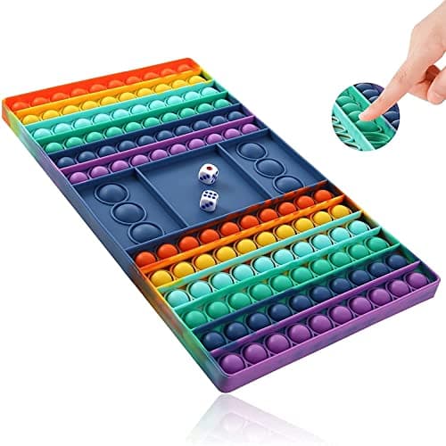 Chocozone Pop It Ludo Board Game for Kids Toys for 6 + Years Boys & Girls Family Games(29cm), Multicolor
