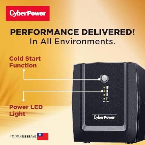 CyberPower Line Interactive/Offline UPS UT1200E - 1200VA / 720W, 230V, UPS for Personal Computers, Desktop PCs, Laptops, Routers, Networking Devices and Gaming Consoles 3