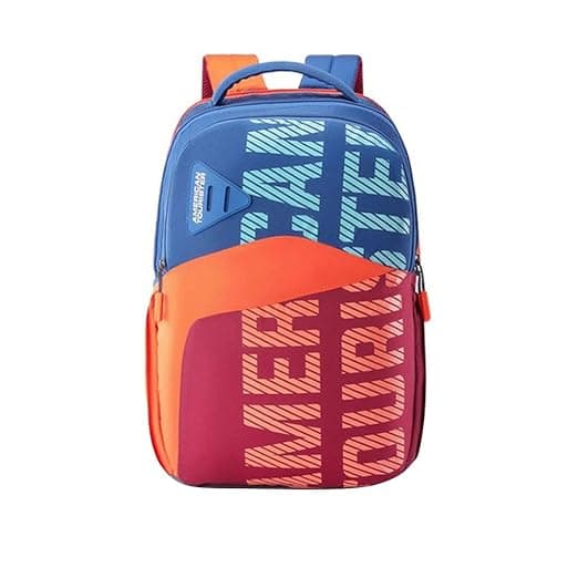 American Tourister Sest+ Polyester 2 Compartment Unisex Backpack (Blue,Frsz) (Free Size)