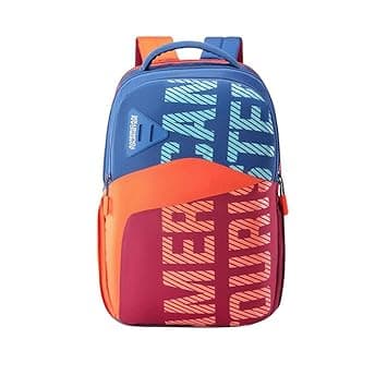 American Tourister Sest+ Polyester 2 Compartment Unisex Backpack (Blue,Frsz) (Free Size)