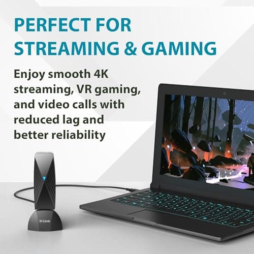 D-Link USB WiFi 6 Adapter AX1800 USB 3.0 Dual Band Long Range MU-MIMO Wireless Internet Network for Desktop PC Laptop Windows (DWA-X1850-B1) Black 5