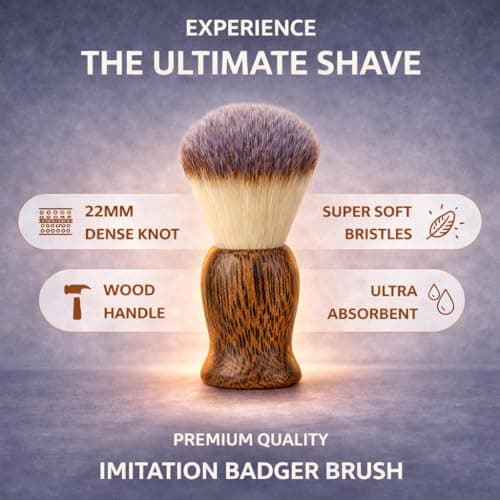 RUBAB MEN Premium Soft Shaving Brush for Men |Leopard Edition| Experience Luxury Shaving with Cruelty-Free Bristles & Classic Wooden Handle | Designed & Crafted in India 2