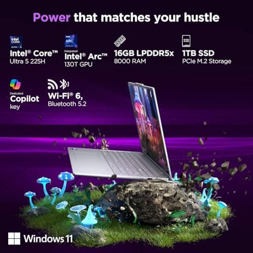 Lenovo IdeaPad 5 2-in-1 Intel Core Ultra 5 225H (16GB RAM/1TB SSD/14 (35.5cm)/WUXGA IPS/AI PC/Windows 11/Office Home 2024/Lenovo Digital Pen 2/1Yr ADP/Grey/1.6Kg), 83KR000HIN Convertible Laptop 4