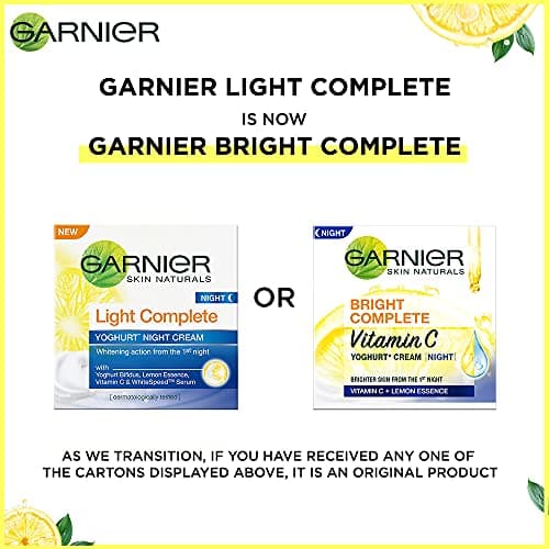 Garnier Bright Complete VITAMIN C YOGHURT Night Cream, 40g 2
