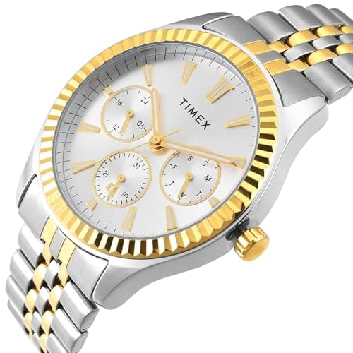TIMEX Analog Watch for Man with Silver-Tone Round Dial & Silver Stainless Steel Bracelet Band Water Resistant Men's Wrist Watches - TWEG25200 2