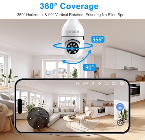 IFITech 2MP & 3MP WiFi Bulb Camera, Indoor CCTV Camera – WiFi Connectivity | 360° Coverage | Two-Way Audio | Colorful Night Vision | Perfect for Home, Shop, Godown & Office Monitoring (Combo Pack) 3