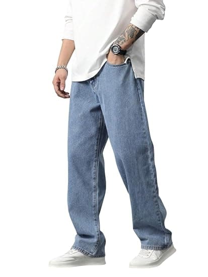 TAGAS Men Relaxed FIT Denim Jeans | Loose Jeans for Men | Mens Baggy Fit Denim Jeans Pant | MDJ-22