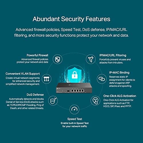 TP-Link ER7206 Multi-WAN Professional Wired Gigabit VPN Router Increased Network Capacity SPI Firewall Omada SDN Integrated Load Balance Lightning Protection 5