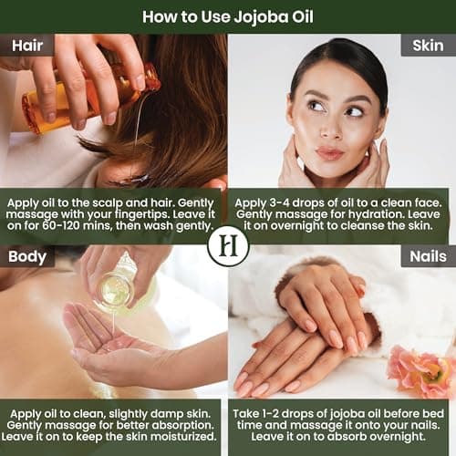 Homeda Cold Pressed Jojoba Oil for Hair Growth, Face Glow, Skin (100 ml) 100% Pure, Organic, Virgin & Unrefined 3