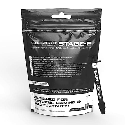 ATOMDOTS M79 - Liquid Metal Thermal Interface Material (Tim) | 79 W/m*K | Subzero Overclocking™ - (1.0 Gram) for Thermal Conductivity All Coolers-While Overclocking CPU/GPU/PS4/PS5/Xbox (Stage-2) 3