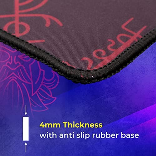 ZEBRONICS Firestorm Gaming Mouse pad for All Mouse sensors with Micro-Textured Fabric Surface, Anti Slip Rubber Base, 350x250mm Size, 4mm Thickness and a Portable roll and go Design 5