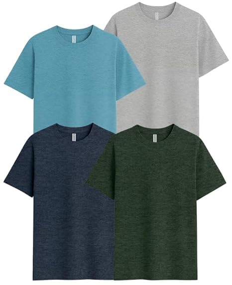 Sleepynuts Men's Regular Fit Round Neck Half Sleeves Solid Casual Wear T-Shirt
