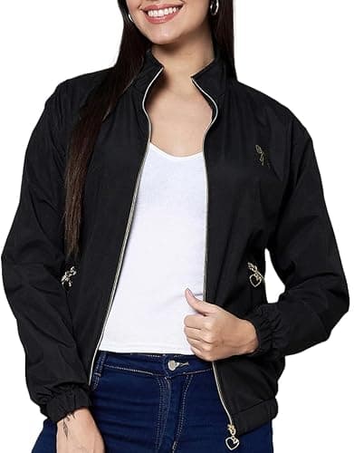 eWools Nylon Full Sleeve Solid Women's Jacket (Jack5)