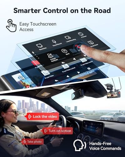 REDTIGER F7NA 4K Dual Dash Cam for Car with ADAS, STARVIS 2 IMX678 Sensor, 8MP UHD, 5GHz WiFi 6 Fast Download, 4K Front 1080P Rear, GPS, Voice Control, WDR, HDR Night View, Support 512GB (No SD Card) 5