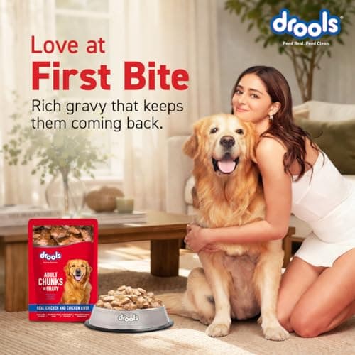 Drools Adult Wet Dog Food 0.9kg (150g x 6) Pack of 6 | Real Chicken and Chicken Liver Chunks in Gravy | Healthy Skin and Coat | Maintains Joint Health | Better Digestibility and Health 5